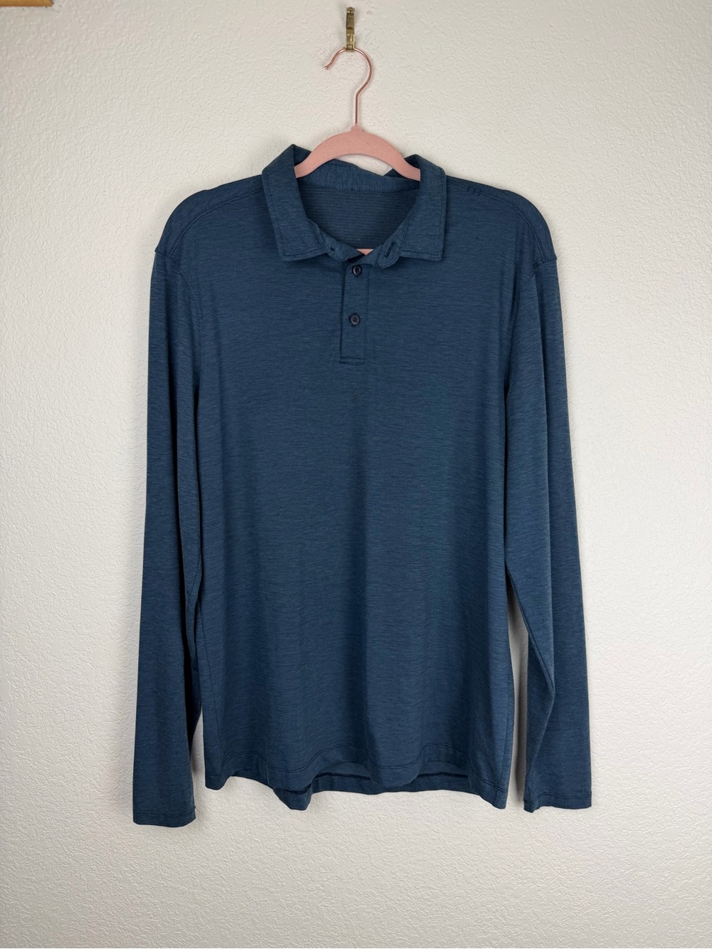 Lululemon Evolution Long Sleeve Polo Blue Large